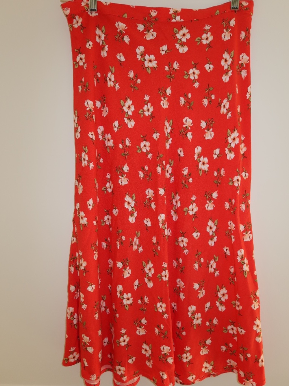 Old Navy Maxi Floral Red Skirt Size Large